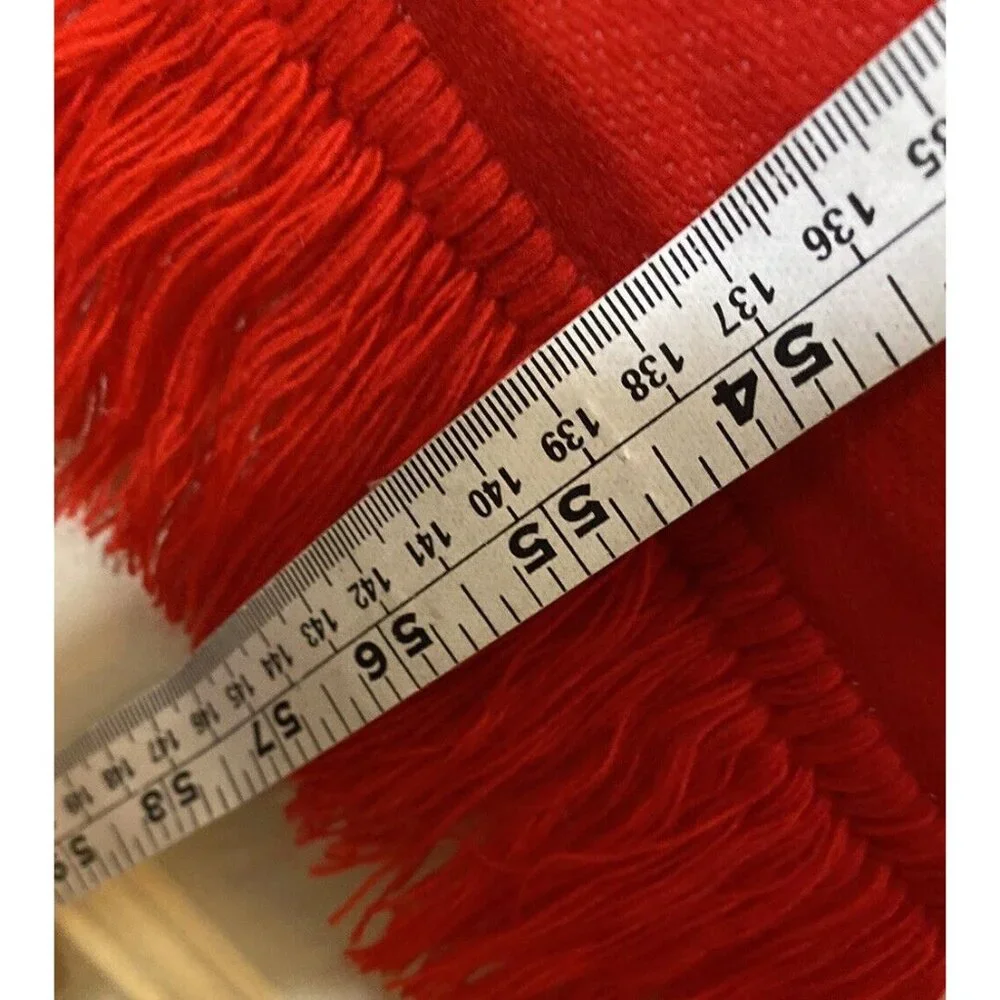 Canada Knit Scarf Muffler Team Hockey Fan Reversible CIBC Sponsor Fringe